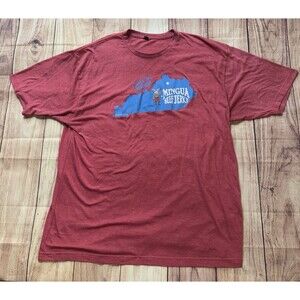 Mingua Beef Jerky Promo T Shirt Made In Kentucky Bull Rare HTF Size 2XL XXL Red